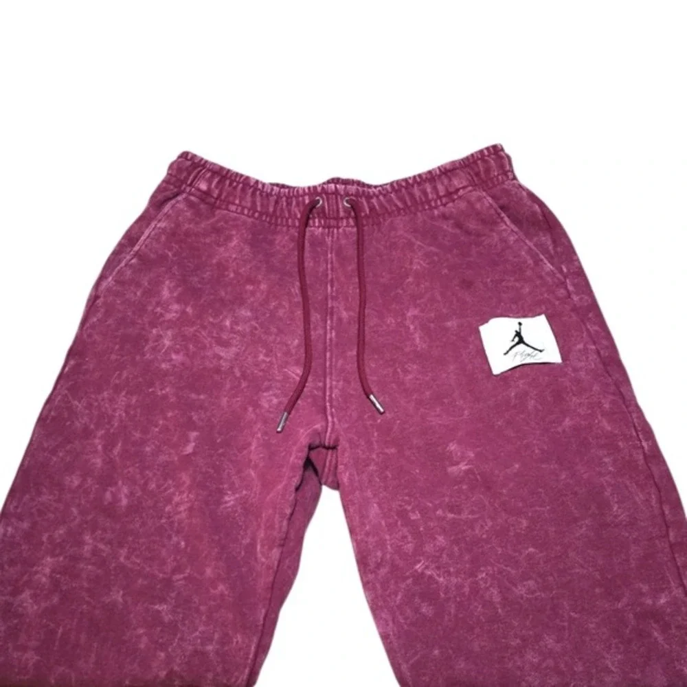Jordan Flight Joggers‎ Mens Acid Wash Fleece Pants Burgundy DR3089-680 Large